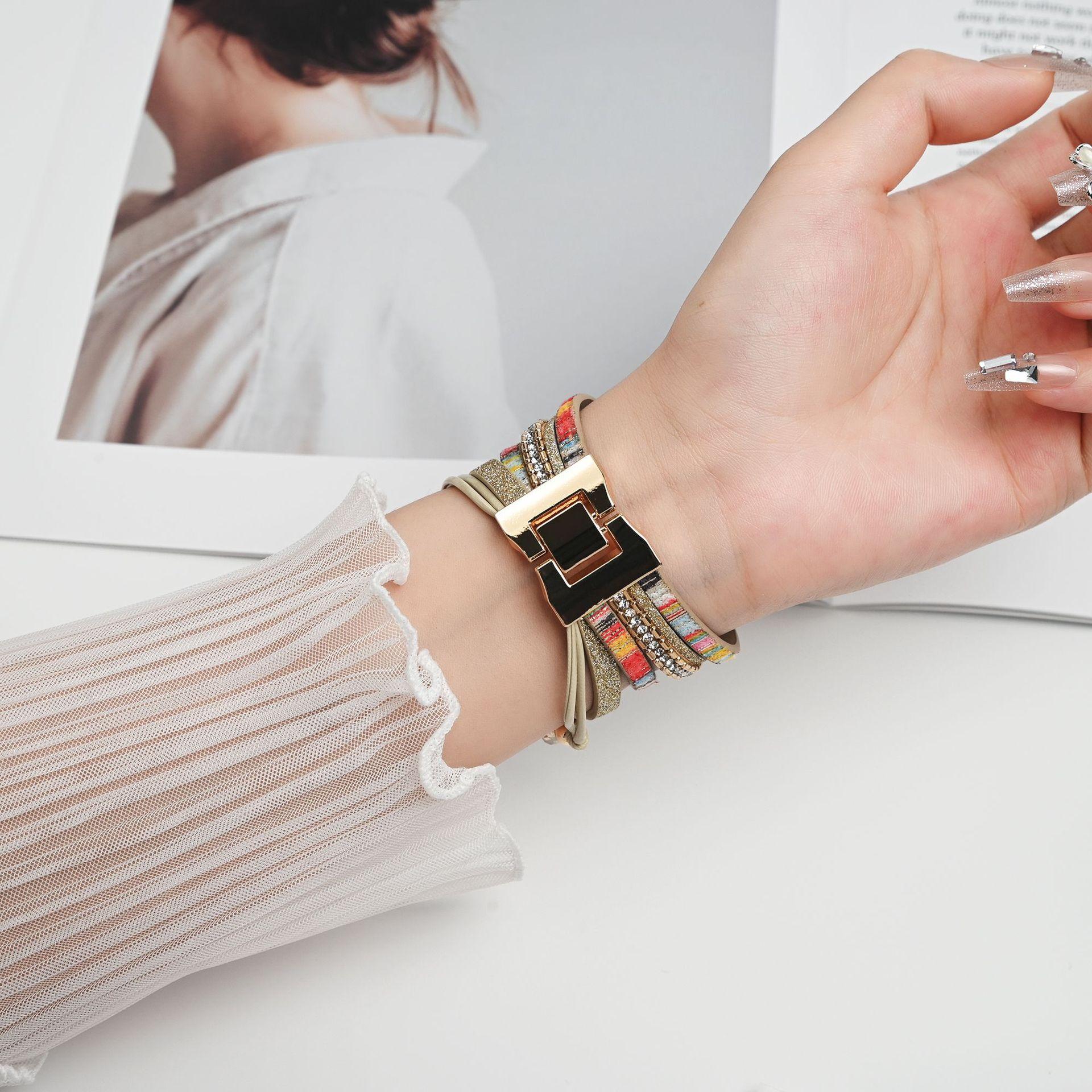 Boho Style Beaded Watch Band (Band Only), 1 Count Wearable Accessories for Women, Smart Watch Band Compatible with Apple Watch Series