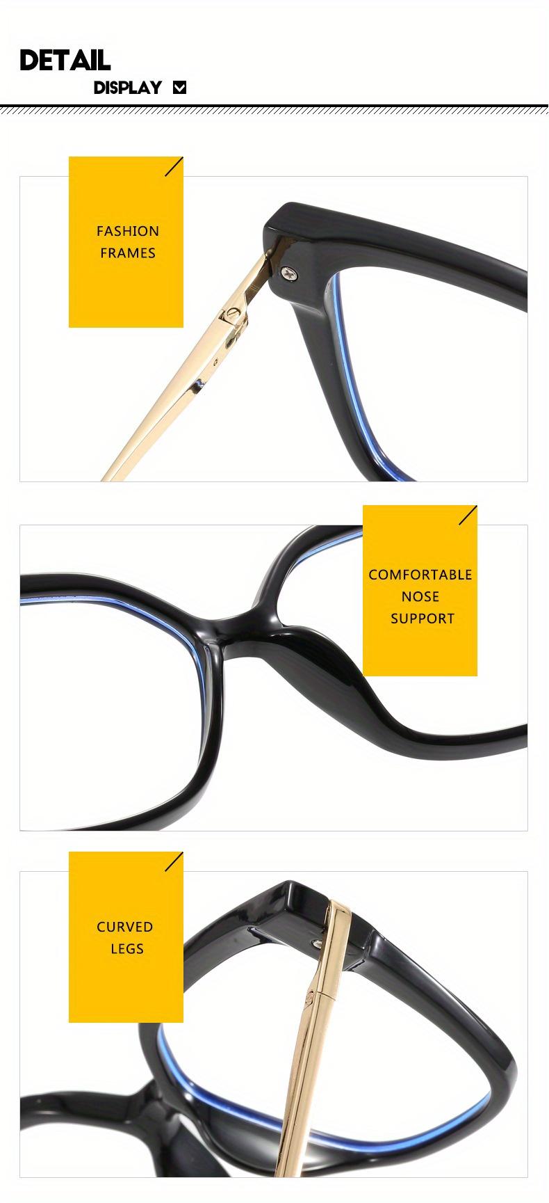 New Fashion TR90 Retro Women's Flat Frame Glasses Latest Trendy Square Decorative Eyeglasses