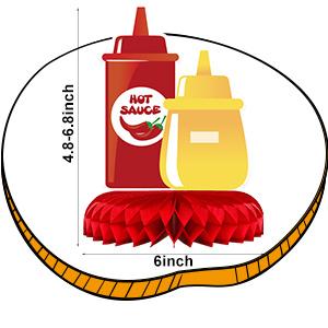 9 Pieces BBQ Baby Shower Decorations For BBQ Baby Shower Birthday Honeycomb Centerpieces Table Decor For Summer Picnic Party For Carnival Summer Barbecue Holidays Gender Reveal Party Supplies