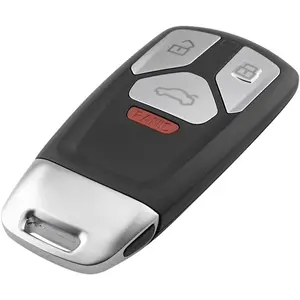 Key Fob Cover Shell Case Replacement 4 Buttons Key Fob Remote Control Shell Case - Compatible for Audi A4 Q7 SQ5 2017-2019 for Audi A5 2018 for Audi TT 2016-2018