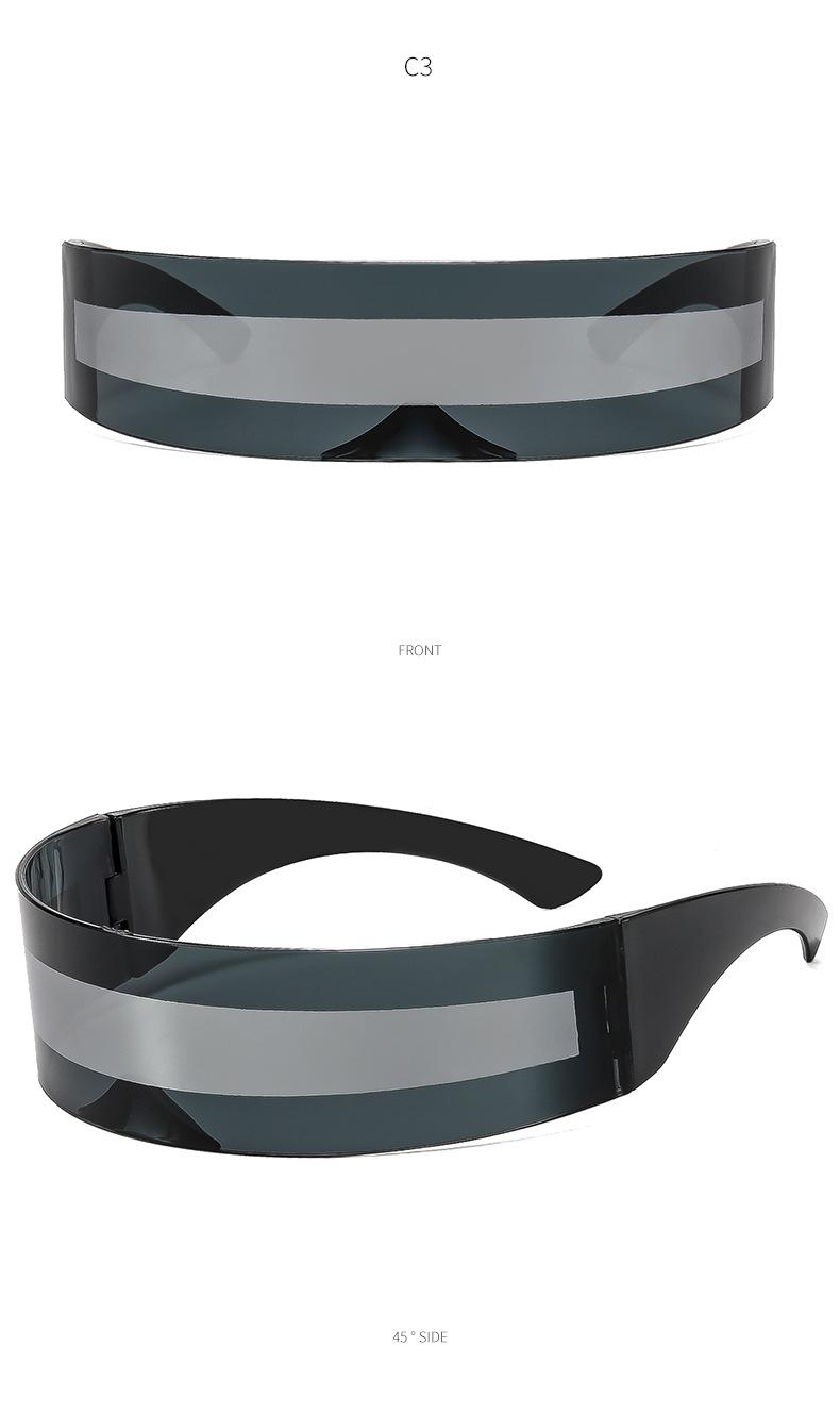 Futuristic One-Eyed Giant Cyber-Mask Sunglasses for Men and Women in Punk Style