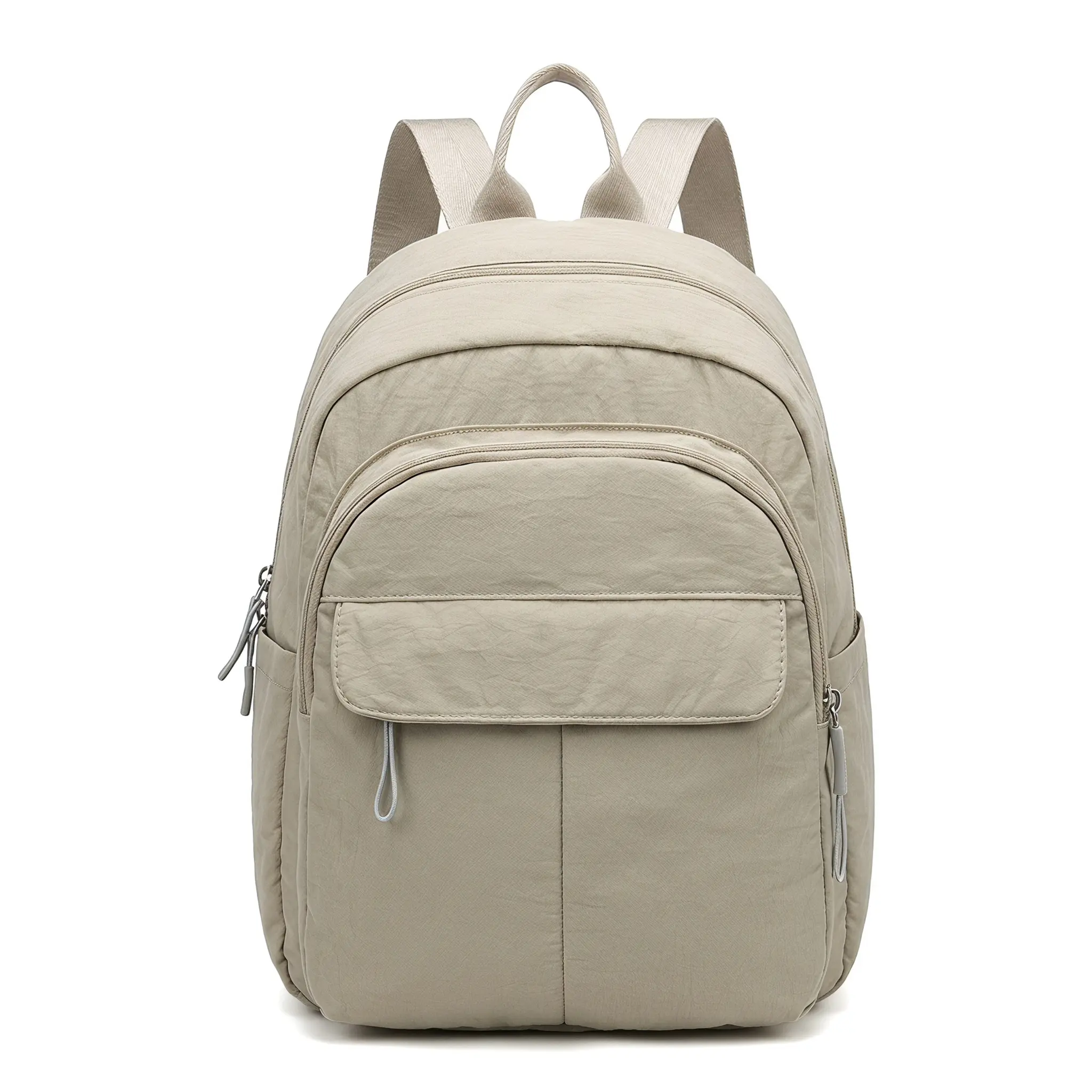 Unisex Minimalist Chic 20L Backpack - Cozy Lightweight Breathable Nylon, Ergonomic Curved Back with Ergo Support, Adjustable Straps, Fits 8in Laptop, Stylish Solid Casual Essential for Young Adults Travel