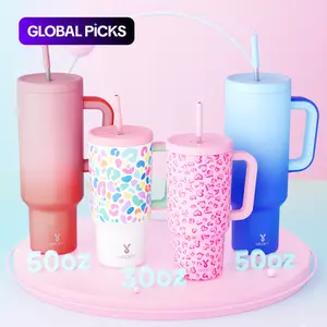 Meoky 50oz/30oz Stainless Steel Leak-proof Thermos Coffee Cup, Leakproof Tumbler with Lid and Straw, Insulated Travel Mug Gift, Can Be Placed in The Car Cup Holder, Suitable for Outdoor Self-driving, Drinkware #TOP PICKS