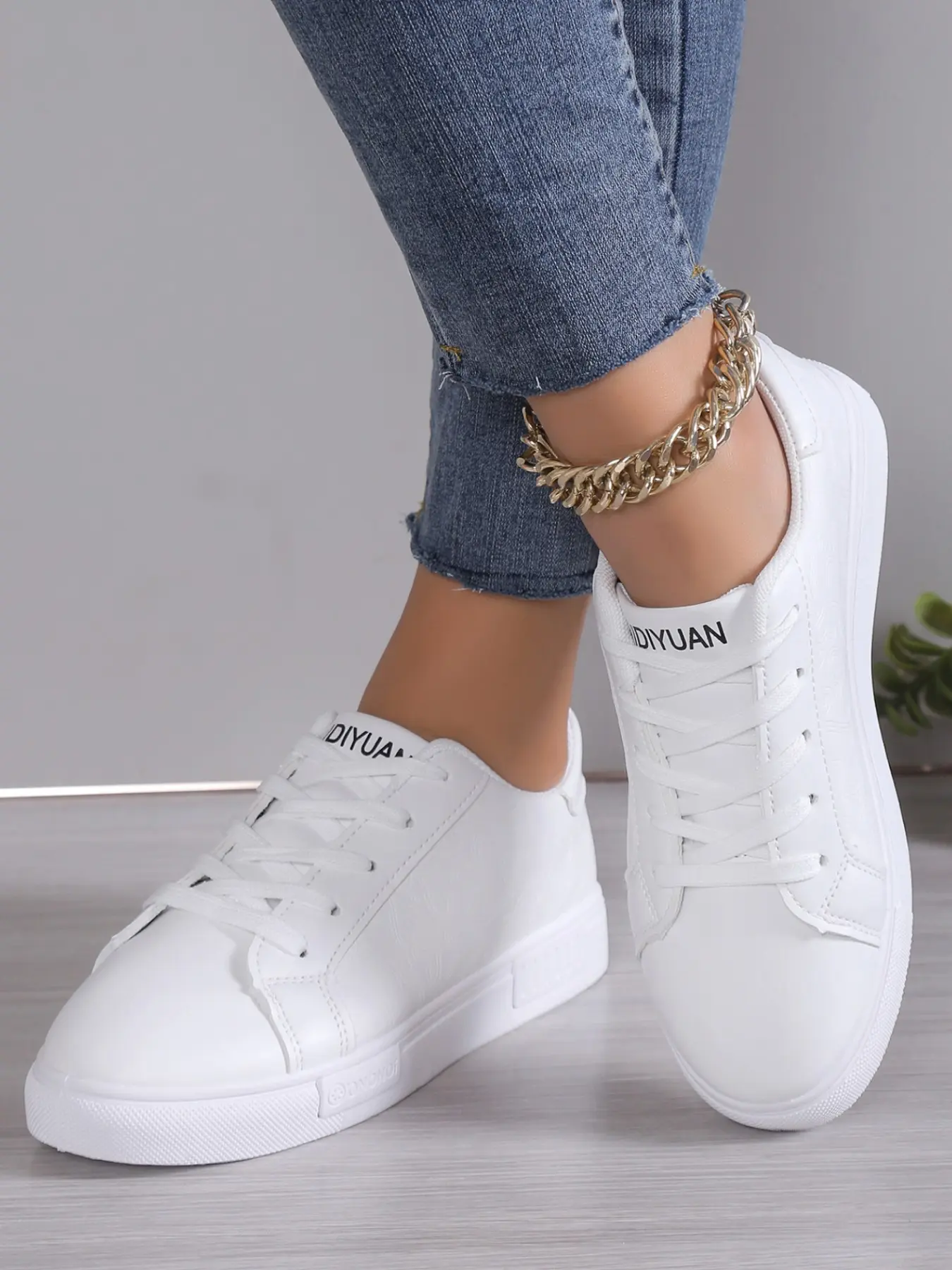 Four-Season Basic Sneakers, Simple Stitch Design, Flat Casual Trainer Shoes, Lightweight Durable, Daily Wear, Commute, Versatile Women's Shoes