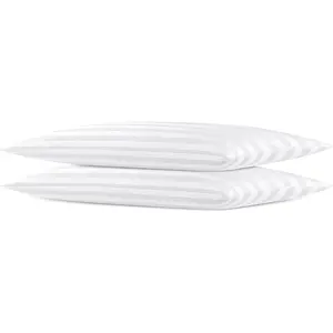 Thin Flat Soft Low Pillows Standard Size Set of 2, Down Alternative Filled Bed Pillows for Side Back and Stomach Sleepers 20x26