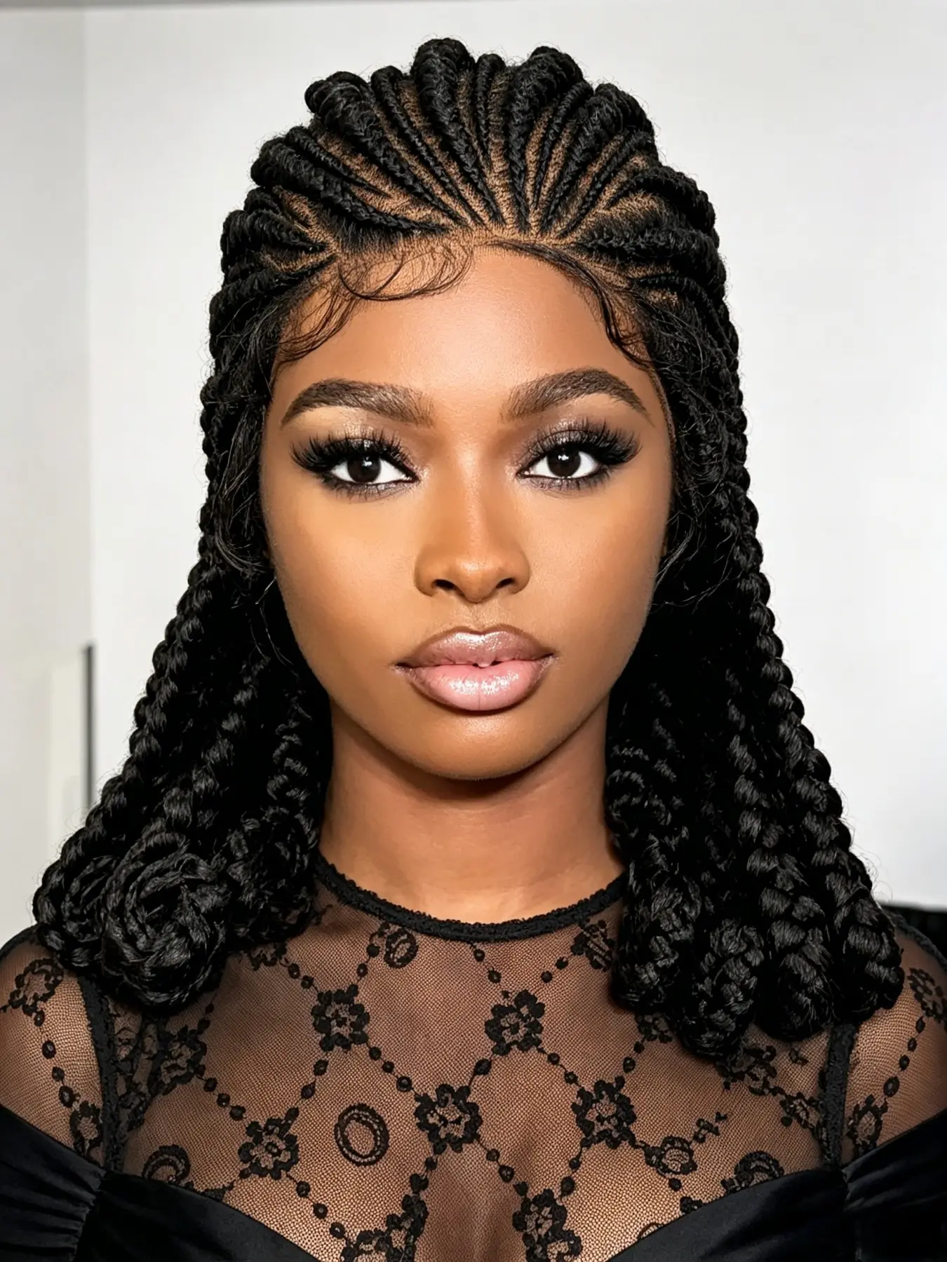 Full Lace Wig 16" Knotless Braided Bob Wig, Natural Look, Easy to Style, Perfect for Daily Wear, High-Quality Material
