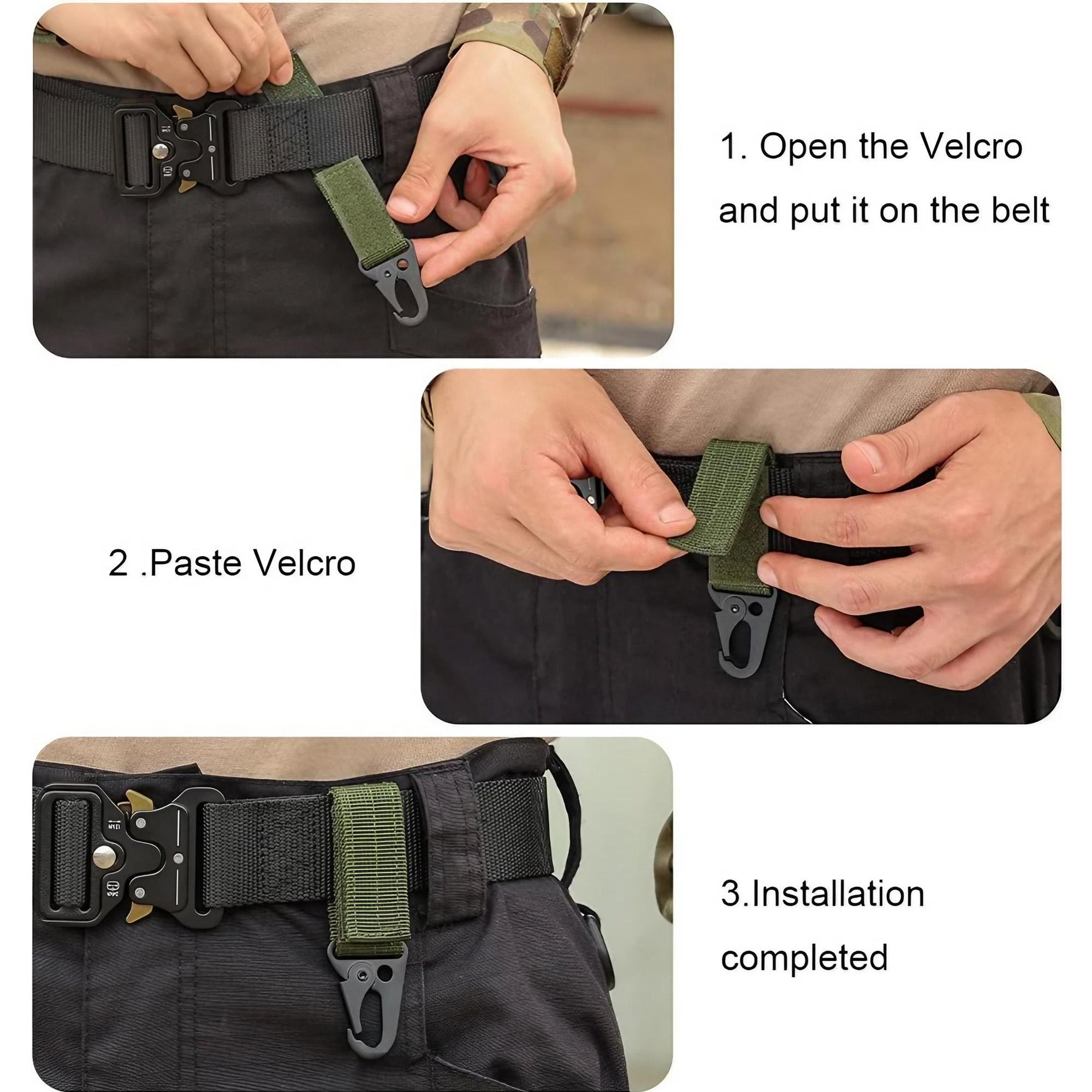 Nylon Keychain, Outdoor EDC Gear Hook, Multifunctional Buckle for Backpack Belt, Durable Lightweight Quick Release Keychain for Outdoor