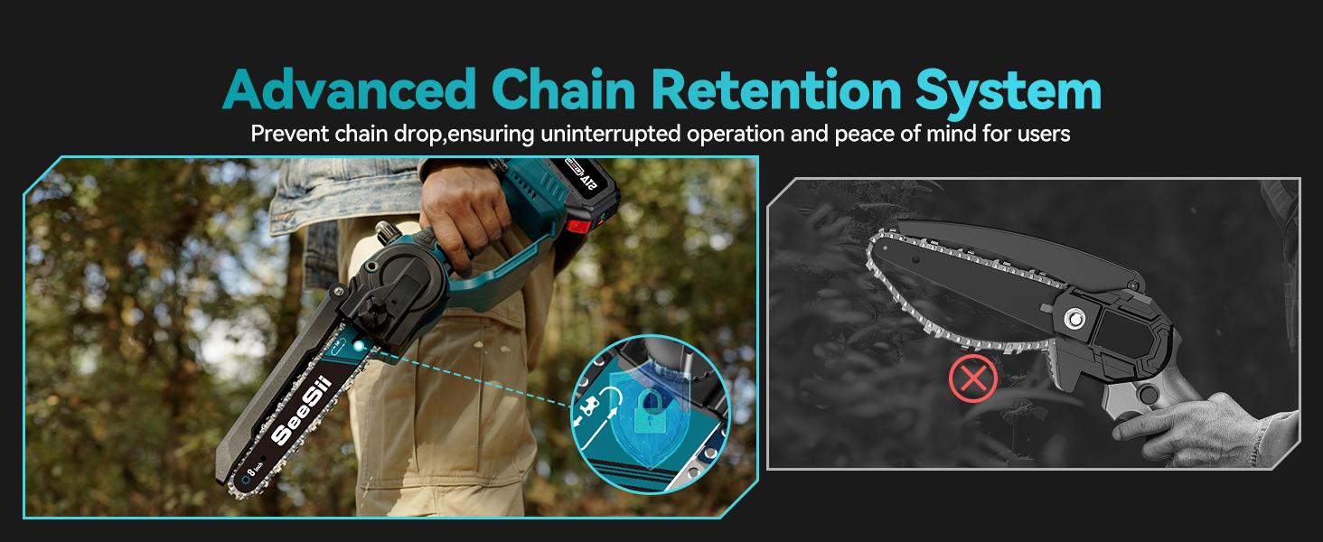 2 in 1 Cordless 8 inch Pole Saw, SeeSii Power Electric Polesaw for Tree Trimming with 2X4.0Ah batteries, Chain Saw with Extension Pole, Limb Branch Cutter Pruner CH800B #TikTokShopBlackFriday