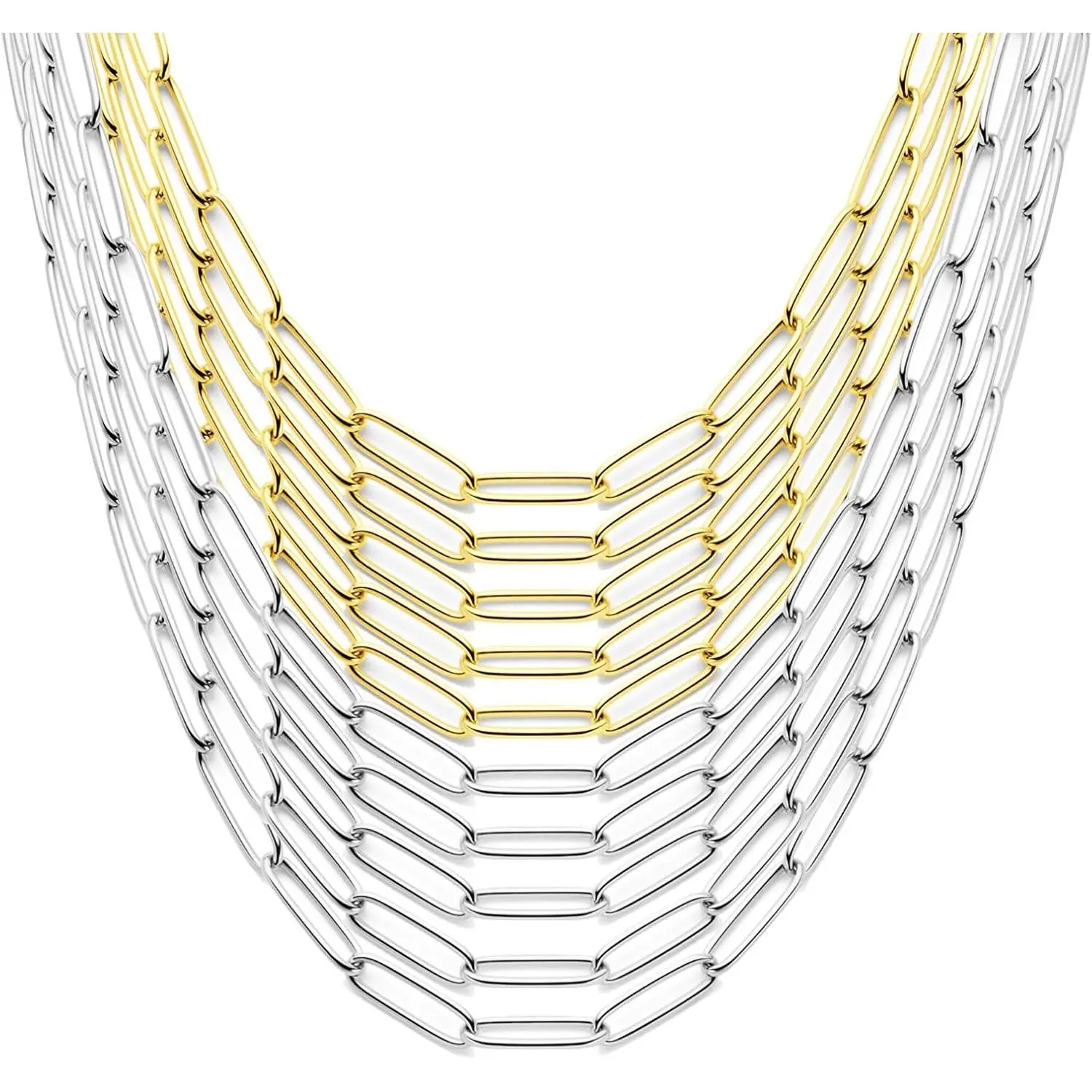 10 count Paperclip Charm Necklaces Chain 20 Inch Stainless Steel  and Sliver Chain Necklaces Kit with Lobster Clasps for Crafts DIY Women  Making