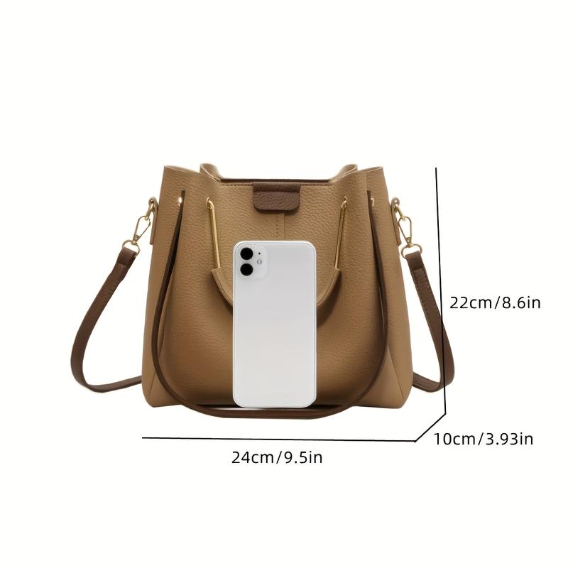 Women'S Vintage Handbag - Convertible Crossbody/Shoulder Bag with Zipper Closure, Synthetic Purse in Black, Beige, Pink - Elegant Everyday & Formal Bag for Women, Office, Parties, Travel - Easy-Clean Maintenance, Party Accessory, Retro Aesthetic