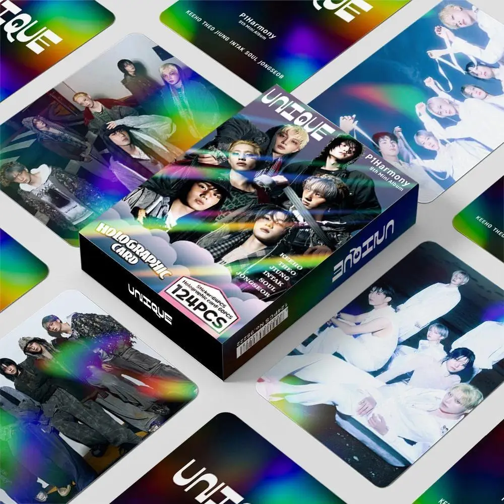 124PCS P1Harmony UNIQUE Photocards Lomo Cards Set Photocards Photo Lomo Cards Fans Collection Printed Cards