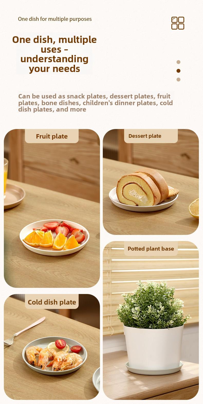 FaSoLa Japanese-style bone dish for home use, a waste dish for bones, plastic snack tray