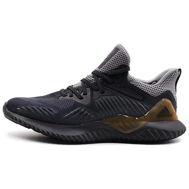 Adidas AlphaBounce Beyond 2 Men's Comfortable Low-Top Running Shoes in Gray Black Yellow Verifiable, with credentials and supporting global authentication