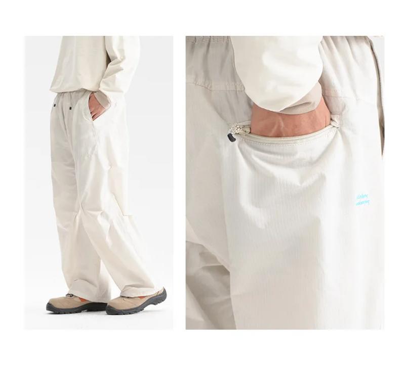 Kyn Apparel Unisex Lightweight Waterproof Windproof Paratrooper Work Pants Quick-Dry Tear-Resistant  Loose Straight-Leg  Cargo Trousers