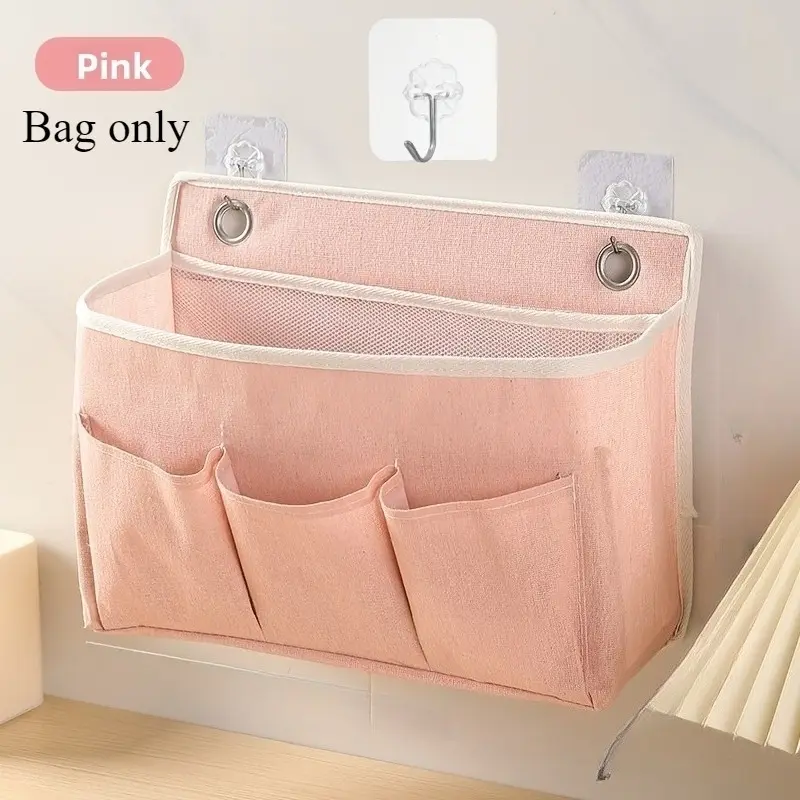 Multi-pocket fabric wall-hanging organizer (1-pack)—a high-capacity, tiered storage solution suitable for use by bedside bunks, on bedroom walls, behind bathroom doors, or on kitchen walls.
