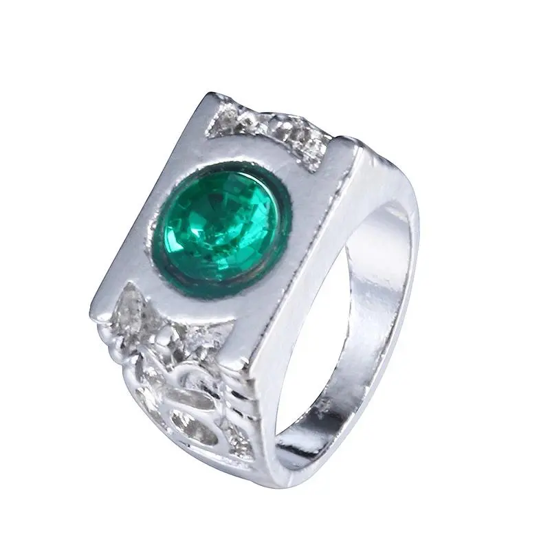 Fashion Jewelry Charm Green Lantern Ring For Men And Women