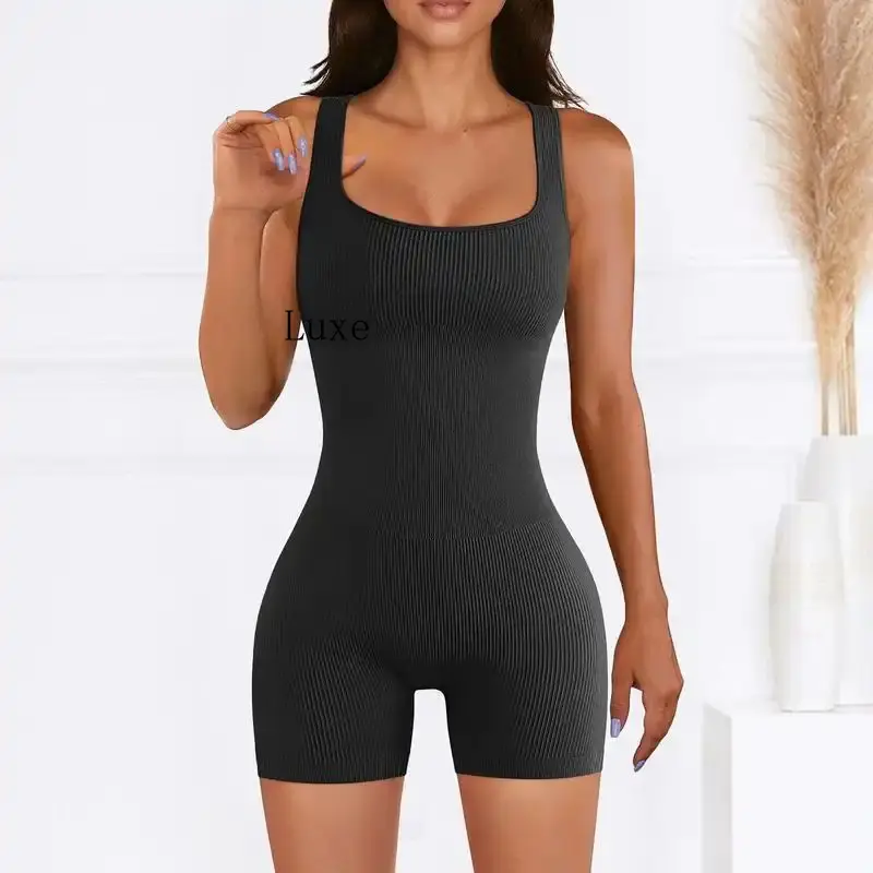 (Luxe)Women's Ribbed Slim-Fit Long Sleeve Yoga Jumpsuit with Sexy Peach Hip Lift, Sports & Outdoor Activewear for Gym Workouts, 3XL, Coffee, White