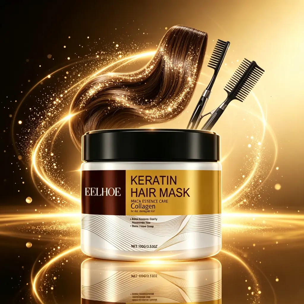 EELHOE Collagen Hair Mask with Keratin & Argan Oil - Deep Conditioning Repair Treatment for Dry Damaged Hair, Anti-Frizz, Split Ends Repair, Hydrating Hair Serum Conditioner for All Hair Types