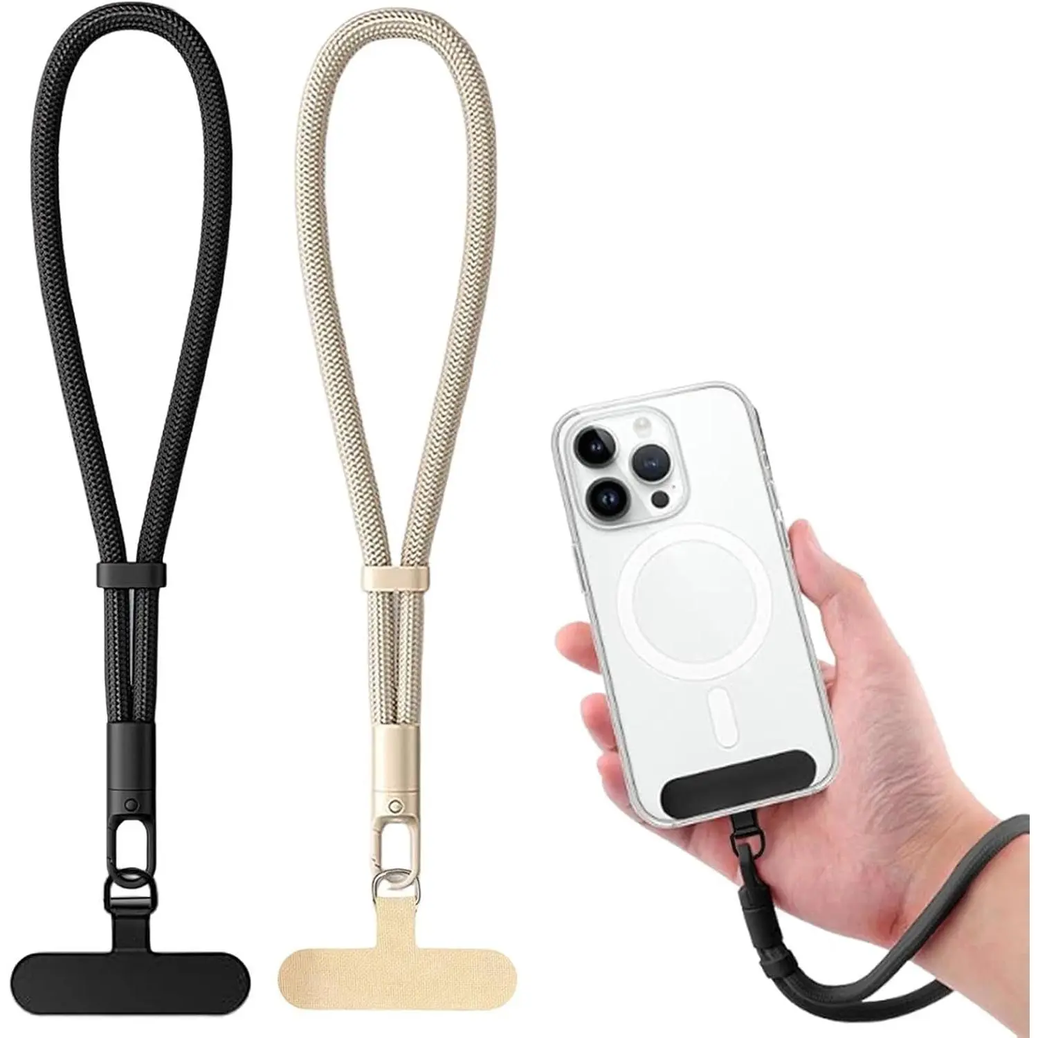 Adjustable Phone Wrist Strap, Slim Lanyard with Tether Tab Anti Drop Wristlet for and Smartphones, Nylon Hand Strap