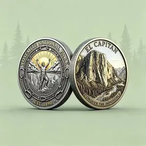 Yosemite National Park Commemorative Coin, El Capitan Climbing Challenge Coin, Outdoor Adventure Collectible Gift, Perfect for Enthusiasts