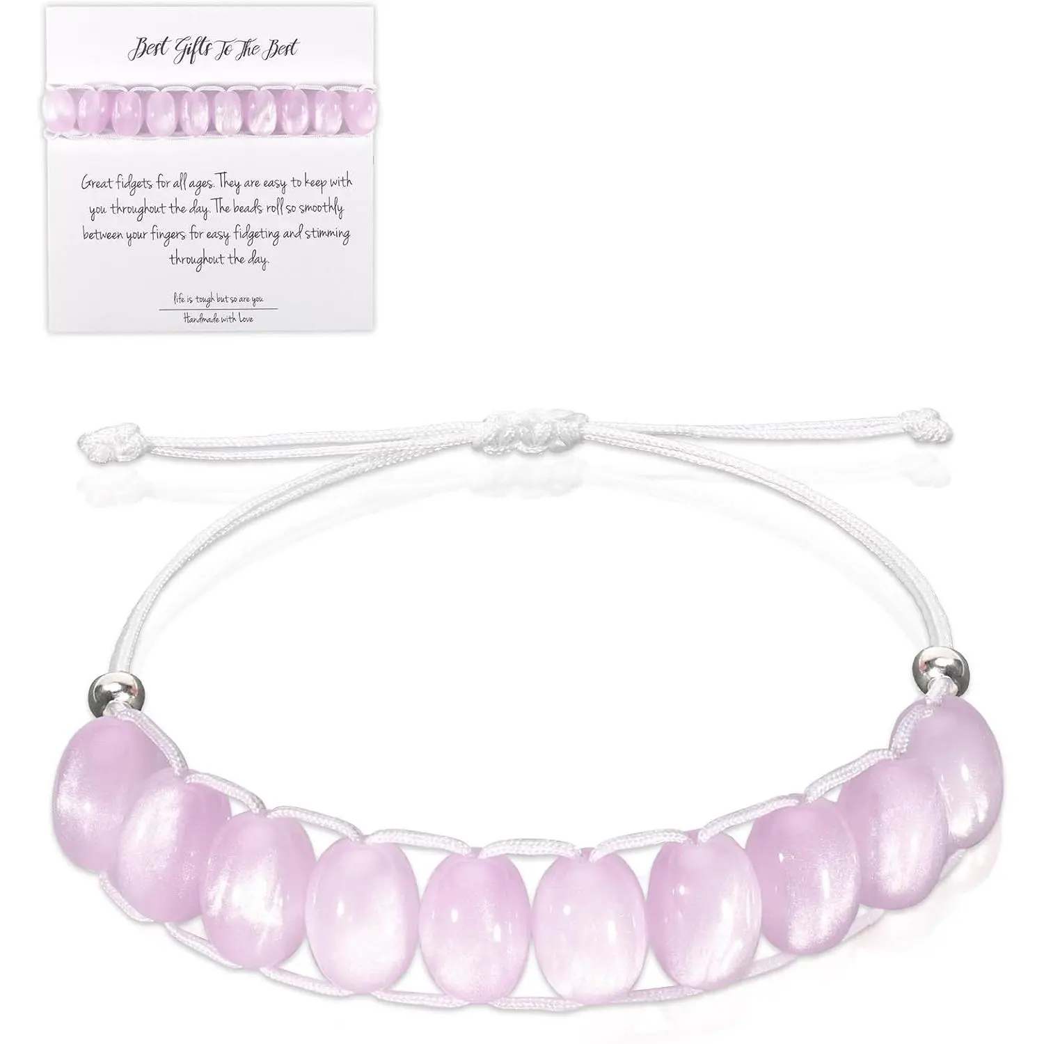 Fidget Bracelet for Women    Adjustable Strand Clam Bracelet  Beaded Spinner  Bracelet   Fidget   for Party