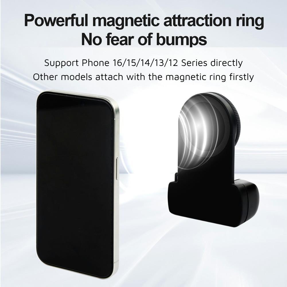 Magnetic Selfie Handle, USB Rechargeable Phone Selfie Handle with, Adjustable Camera Stabilizer for iPhone & Android, Selfie Ring Light, Smartphone Camera Accessories