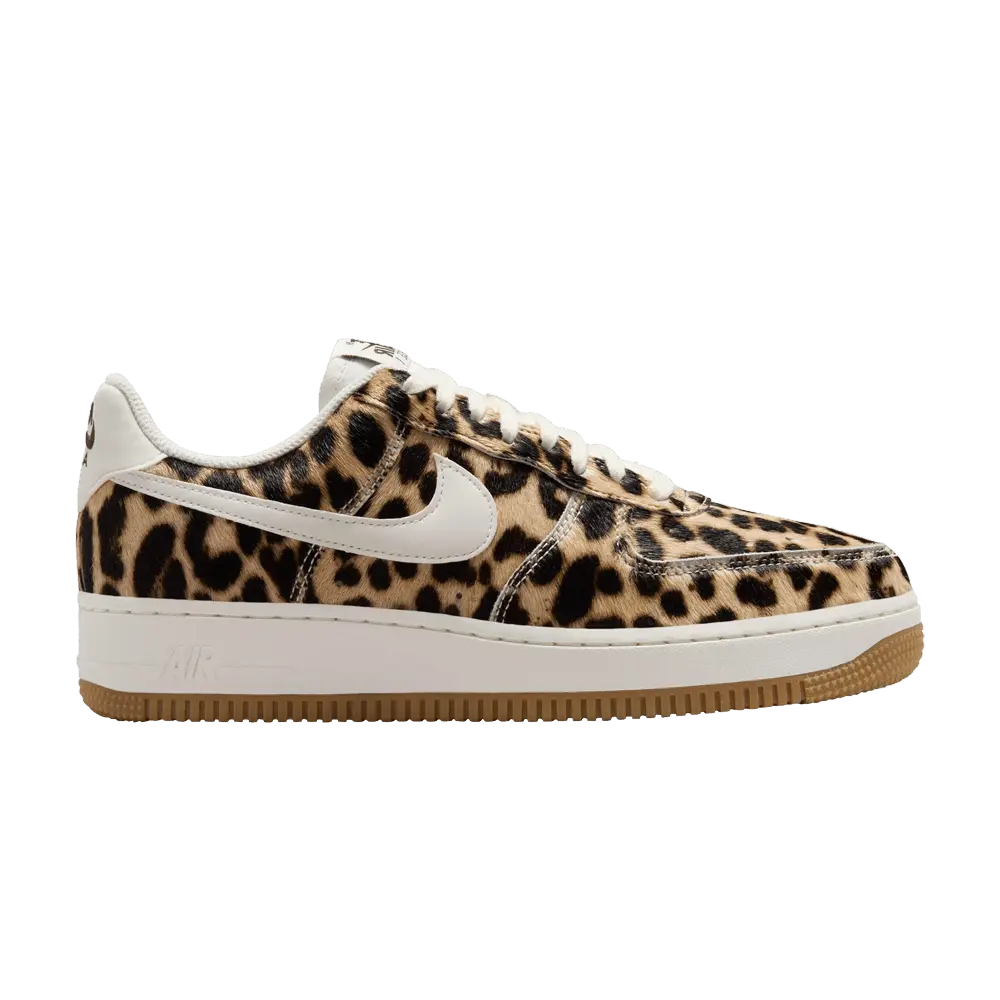 Nike Womens Air Force 1 Low 'Cheetah Print' (women's sizes) Baroque Brown/Sesame/Sail sneakers IB7695 200