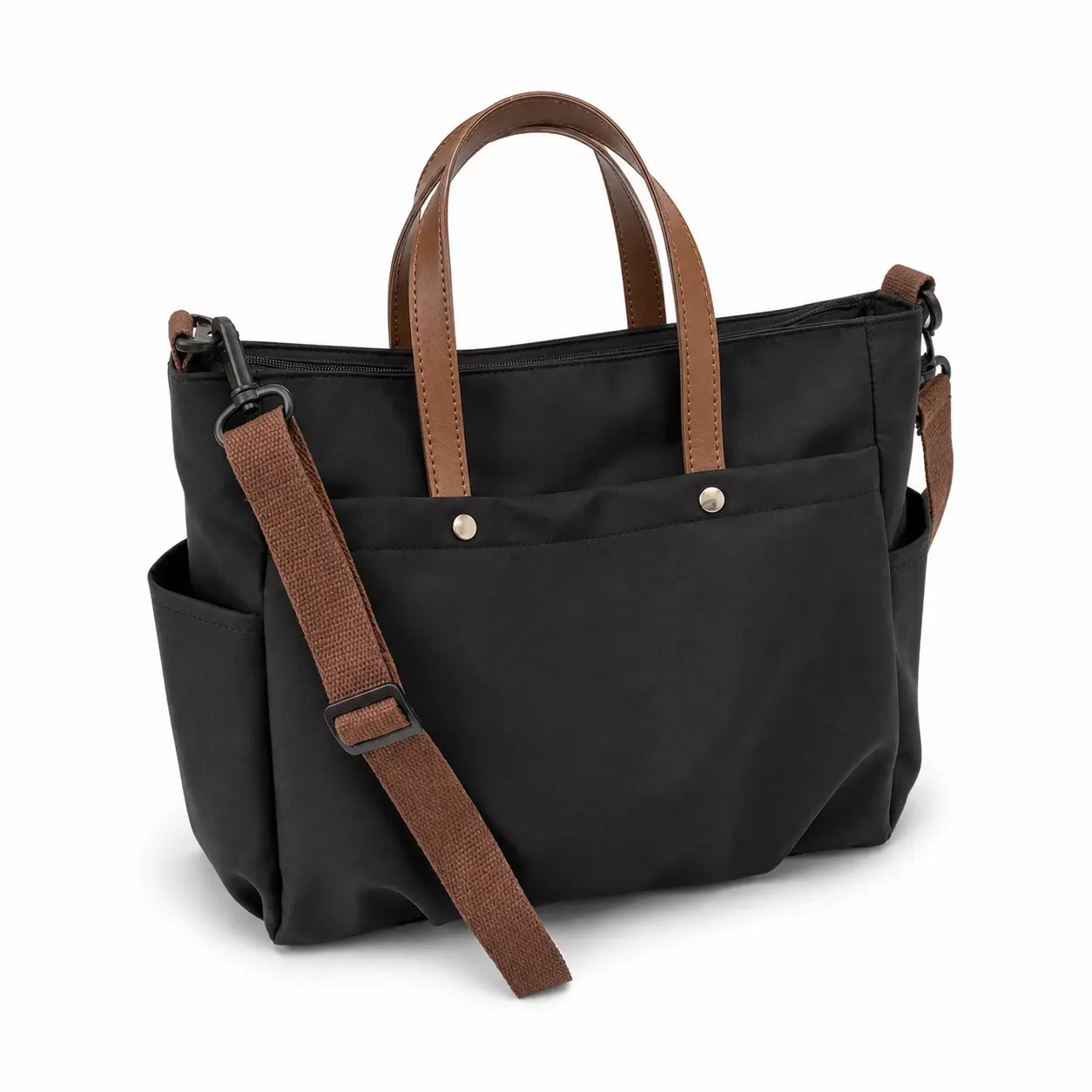 Everyday Essential Tote Bag Roomy Carryall For Work Commute Casual City Style Soft Fabric Shoulder Handbag With Zipper Pocket Medium Size Black Green Off White,back to school,back to school haul