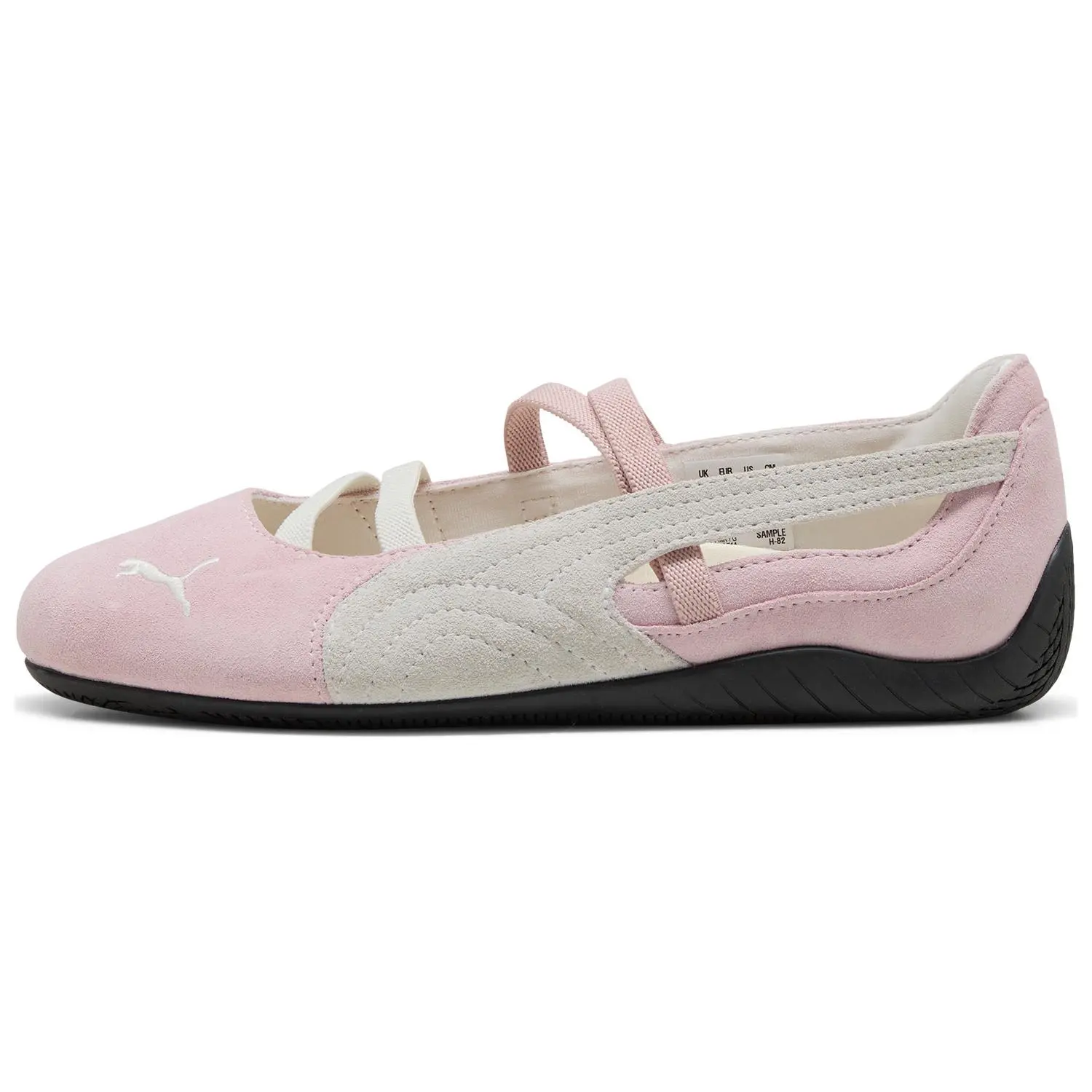PUMA Speedcat Ballet Flats for Women – Comfortable, Versatile, Flat, Low-Top Casual Shoes in White and Pink Verifiable, with credentials and supporting global authentication