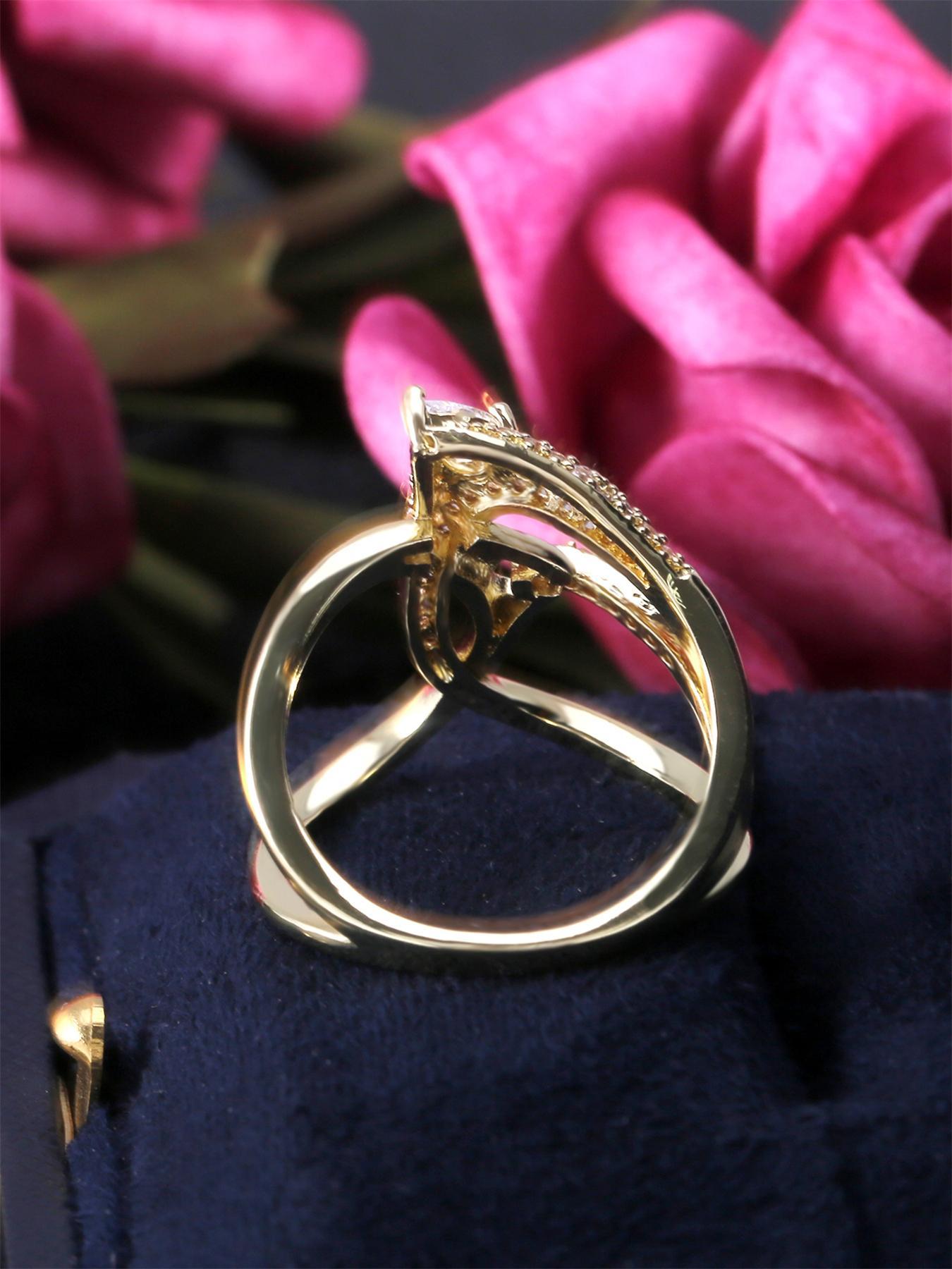 Elegant Rhinestone Decorated Ring, Jewelry Open Ring, Fashion Accessories for Women, Trendy Accessories for Party and Daily Life, All-match & Exquisite Jewelry for Birthday Gift