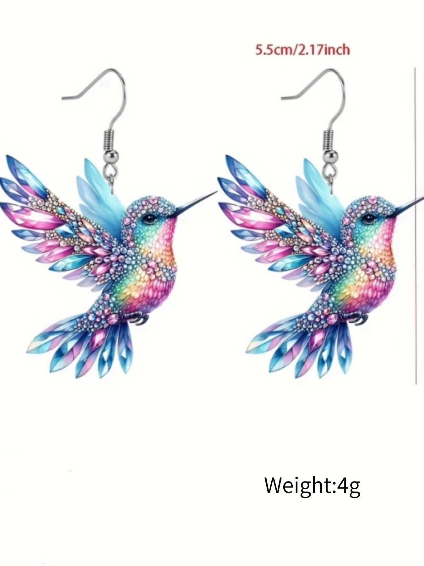 Hummingbird Design Dangle Earrings, Fashionable Jewelry for Women, Trendy All-match & Exquisite Jewelry for Birthday Gift, Earrings for Women, Fashionable Jewelry Accessories, Statement Earrings