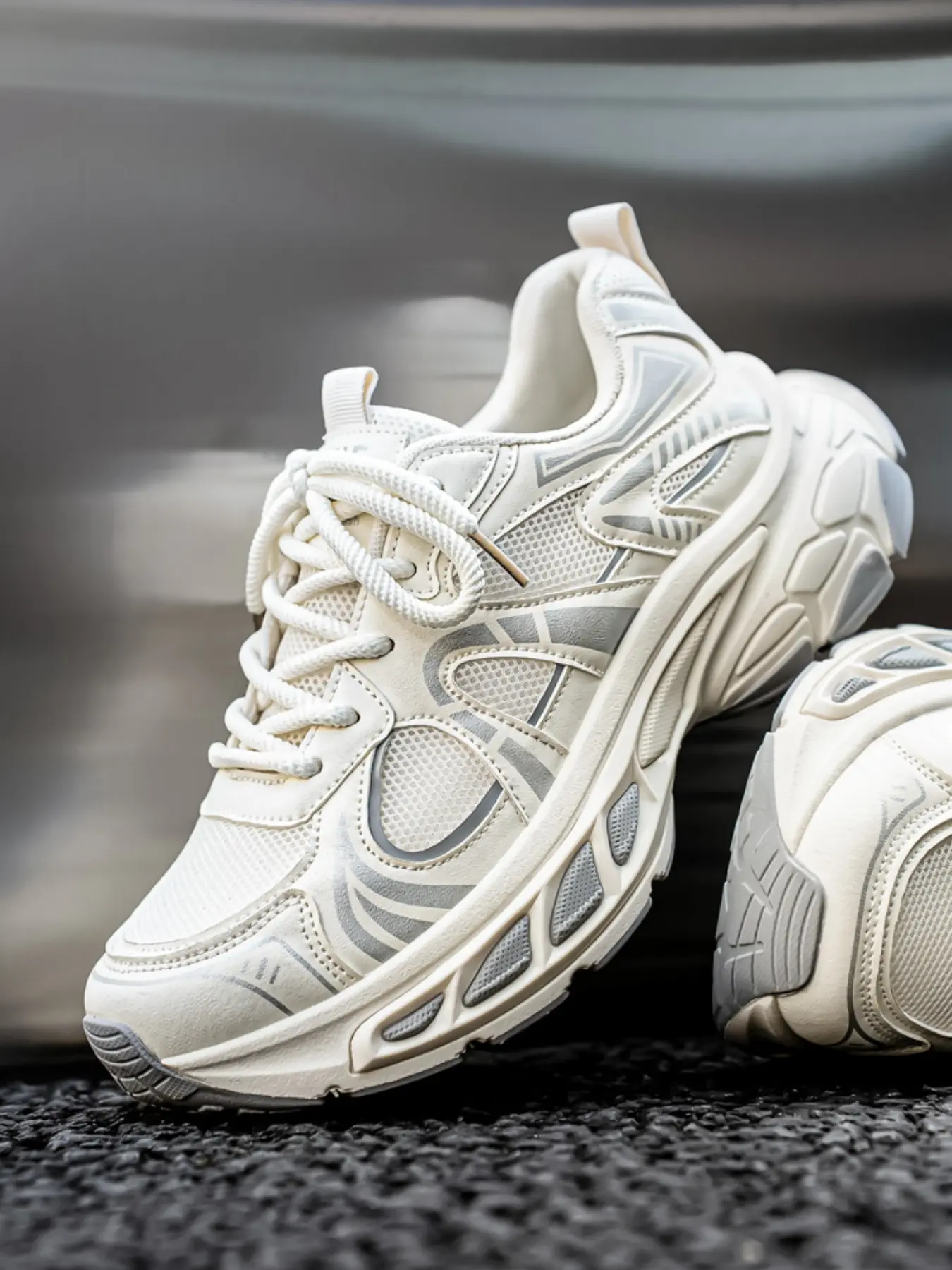 Men's Chunky Sneakers, Runner Chunky Sneaker, Breathable Mesh Non-Slip Platform Shoes, Comfortable Casual Walking Athletic Running Sneakers for Daily Outdoor Wear