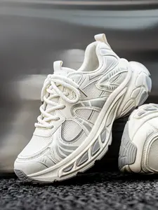 Men's Chunky Sneakers, Runner Chunky Sneaker, Breathable Mesh Non-Slip Platform Shoes, Comfortable Casual Walking Athletic Running Sneakers for Daily Outdoor Wear
