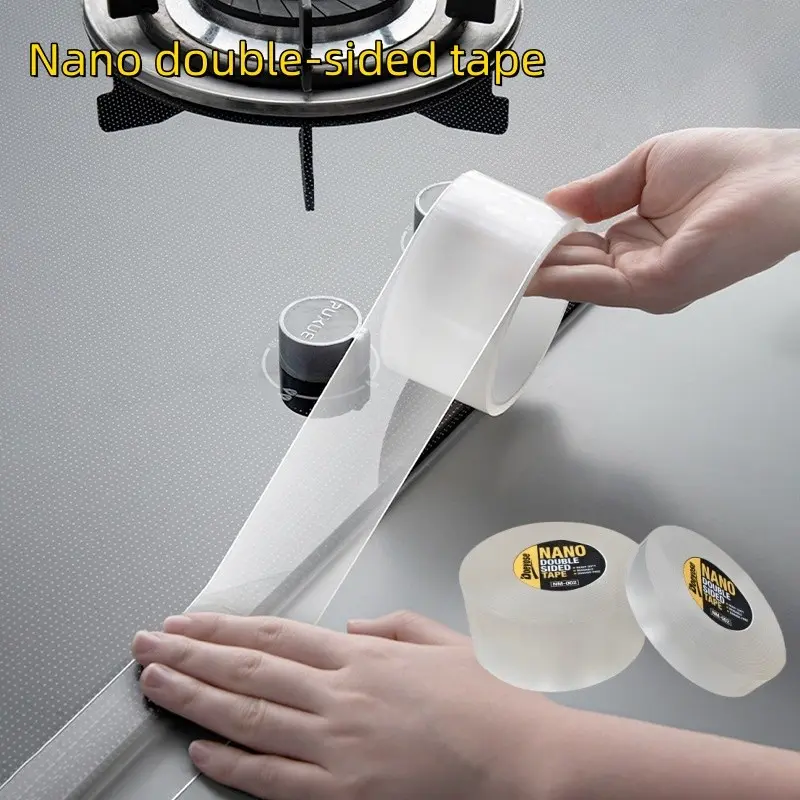 High Adhesive Nano Double-Sided Tape, Transparent No-Trace Car Mounting Tape, Strong Universal Magic Glue, Ideal for Car Decor and Foot Mat Fixing