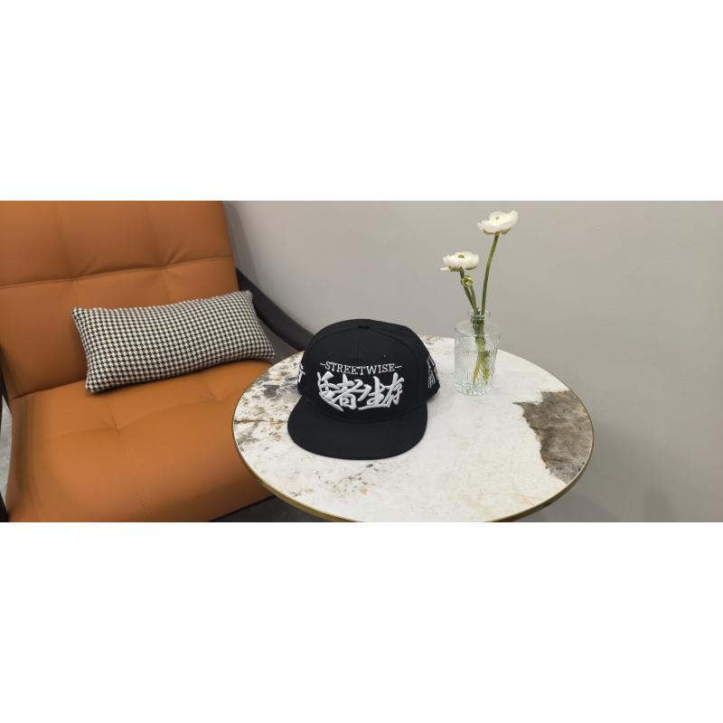 Hip-hop cap, street fashion item, flat-brim cap, baseball cap--headphone style, black 🎧