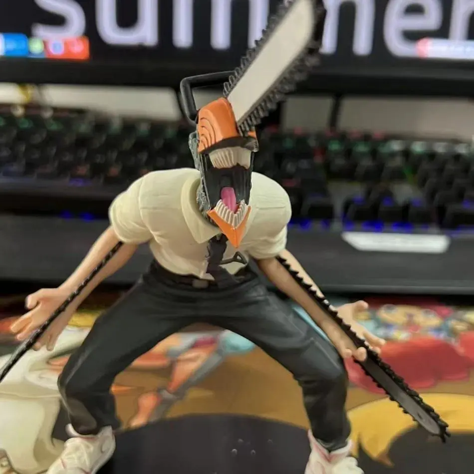 Man chainsaw denji anime figure denji/power action figure 1560 chainsaw man denji statuette adult model collectible doll toy