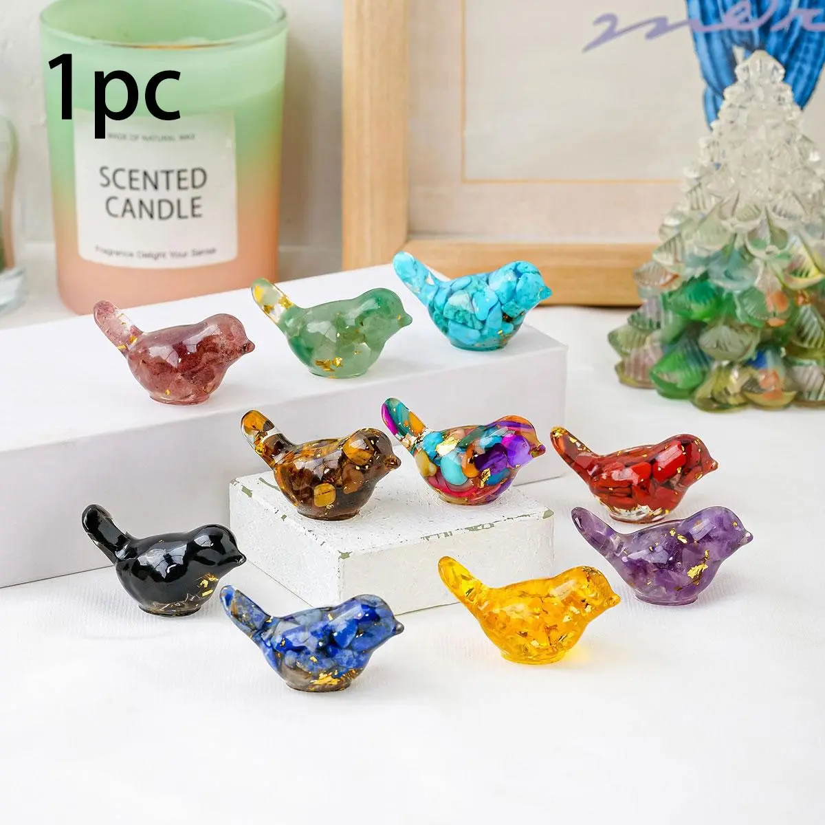 Natural Amethyst Crystal Bird Statue, 1 Count Reiki Stone Figurine, Crystal Carvings Fengshui Figurine for Pet Memorial Ornament, Home Garden Decoration, Real Shiny Stone, Crystal Bunnies, Crystal Ornaments