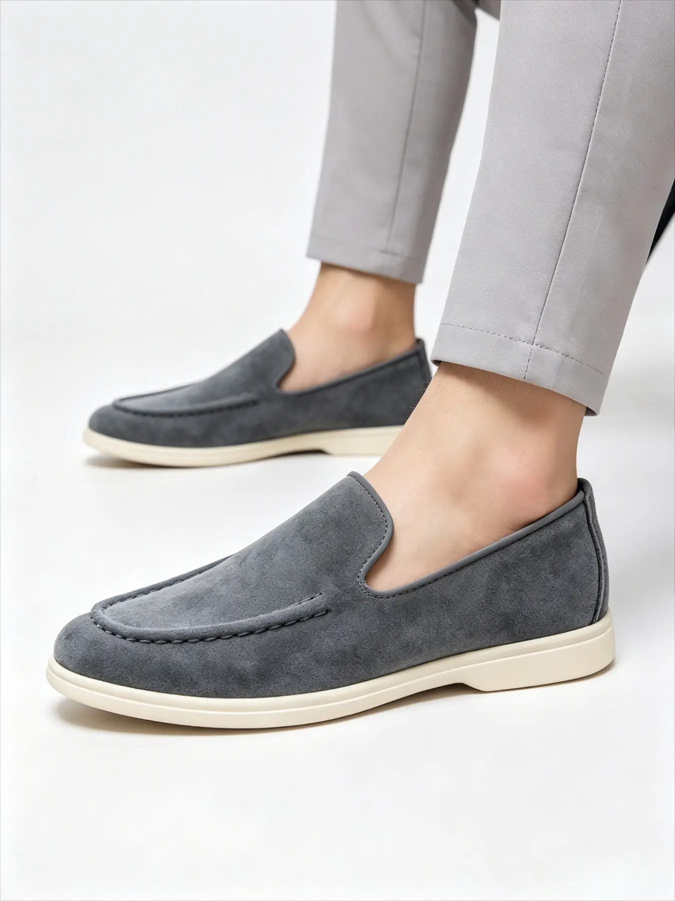 Soft suede loafers, Slip on loafers, gentle and versatile when worn, are super refreshing for spring and summer, with their fresh color schemes bidding farewell to dull black leather shoes, Footwear