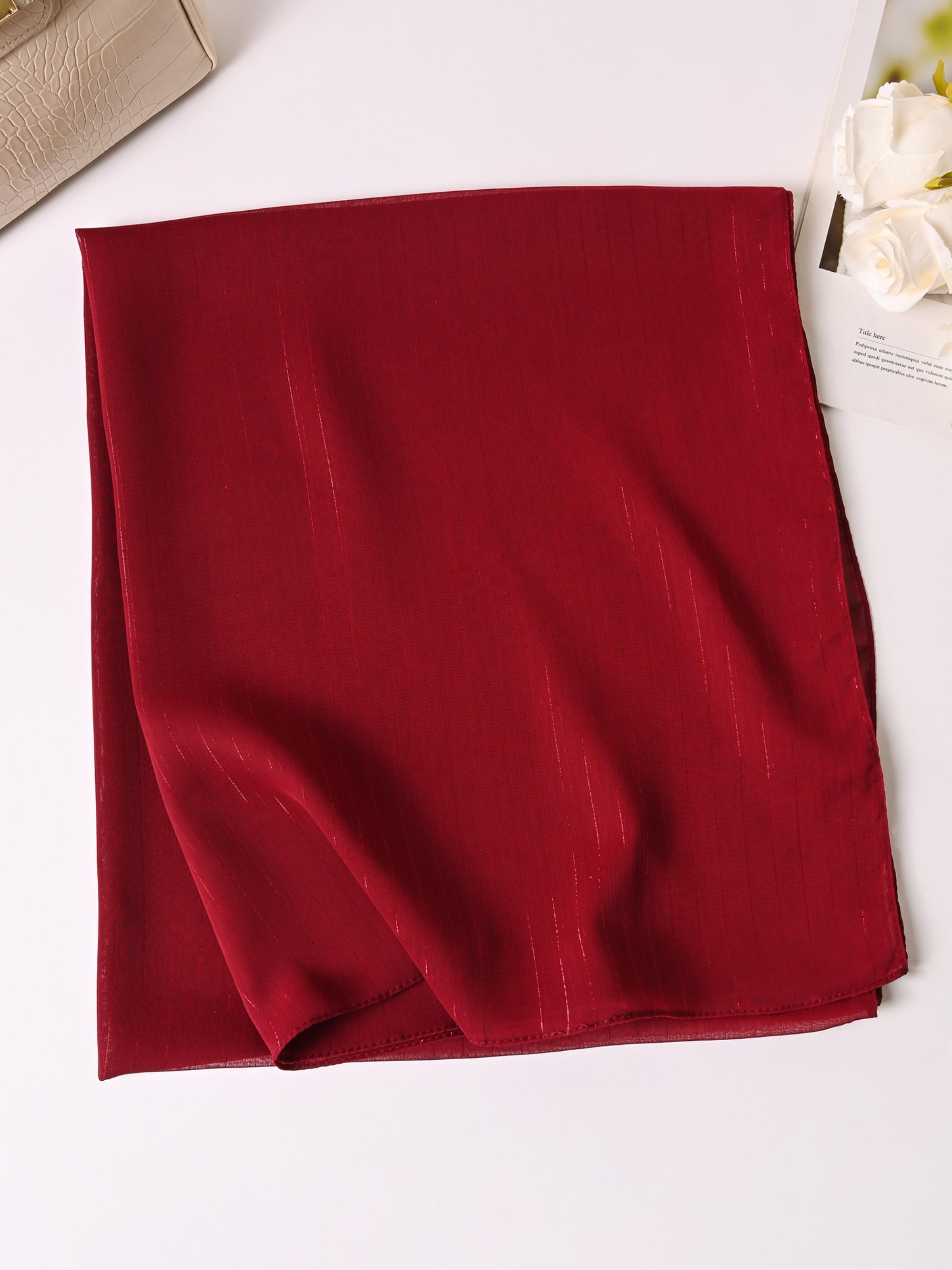 Women's Solid Color Scarf, Head Scarf, Fashionable Soft Comfortable Shawl for Daily Wear, Casual Versatile Scarf for Women & Girls