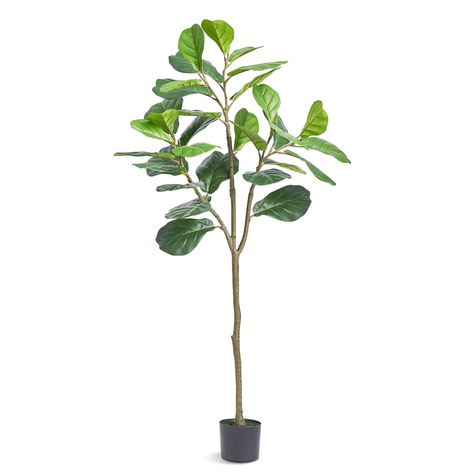 【DealsForYouDays】VEVOR Artificial Fiddle Leaf Fig Tree, 5 FT, Secure PE Material Anti-Tip Tilt Protection Low-Maintenance Faux Plant, Lifelike Green Fake Potted Tree for Home Office Warehouse Decor Indoor Outdoor