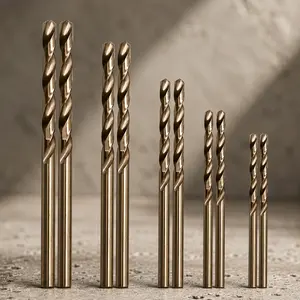 M35 Cobalt High-Speed Steel Drill Bit Set, 10-Piece Straight Shank Twist Drill for Metal, High Strength Heat Resistant Alloy Tool Kit, Home DIY Power Tool Accessories with Straight Flute Design