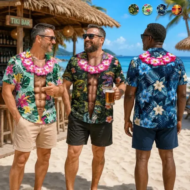 Custom Funny T-shirt - Personalized Birthday Gifts For Men - Beach Body Energy All Over Printed Shirt, Summer Vacation Shirt, Group Shirt