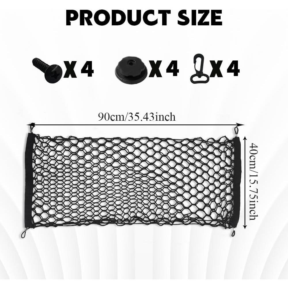 Cargo Net Stretchable, Trunk Net for SUV, Adjustable Elastic Trunk Storage Net with Hook, Universal  Bed Organizer  Interior Accessories Fit for  SUVs,  and