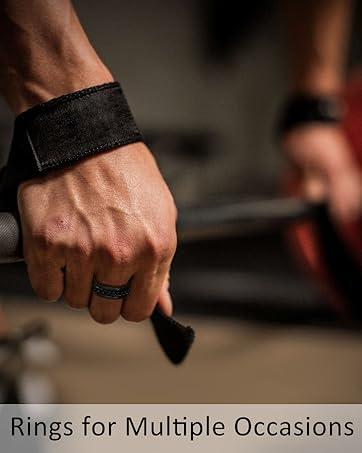 Cool 4 Pcs Black Durable Wedding Band Stylish Stainless Steel Rings for Men Women Fashionable Simple Sturdy Fidget Ring Smooth Surface Comfortable To Wear Engagement Promise Wedding Rings for Multiple Occasions Christmas Gift