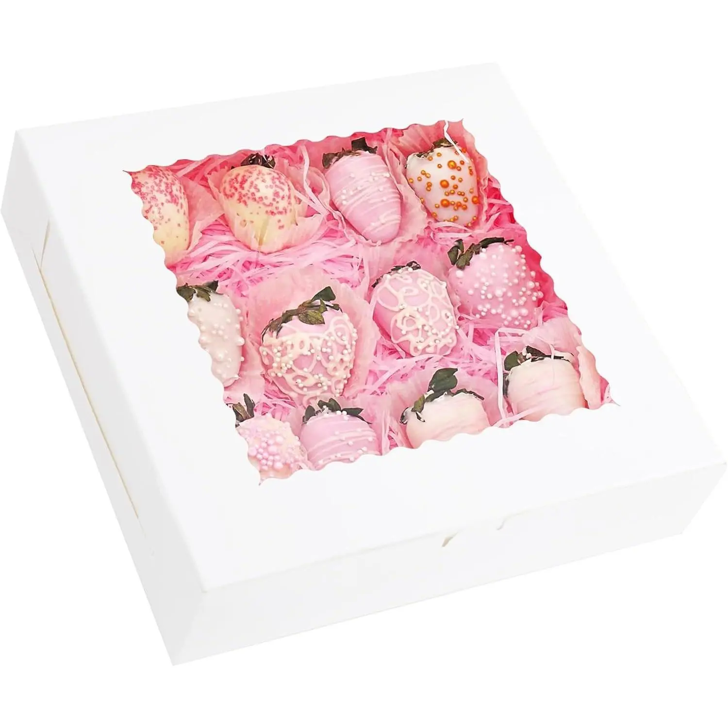 10 count Pie Boxes,10x10x2.5 inches Bakery Boxes with Window,Cookie Boxes for Pie,Donuts,,Dessert,Pastry,Muffins