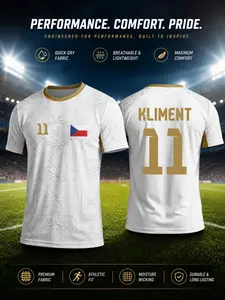 2026 Czech Short Sleeve Sportswear, with Subtle Geometric Print, Neckline, Loose Fit, Ideal for Running, Gym, Outdoor Activities