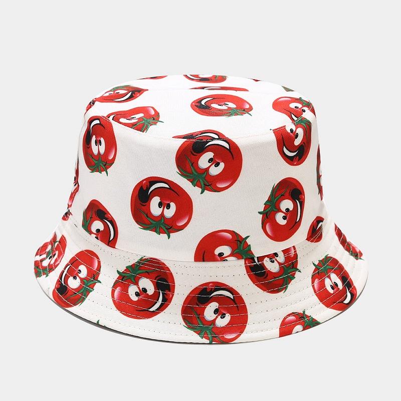Wholesale bucket hat various vegetable pattern fisherman hat sun hat fedora hat pepper cucumber eggplant wholesale price панама