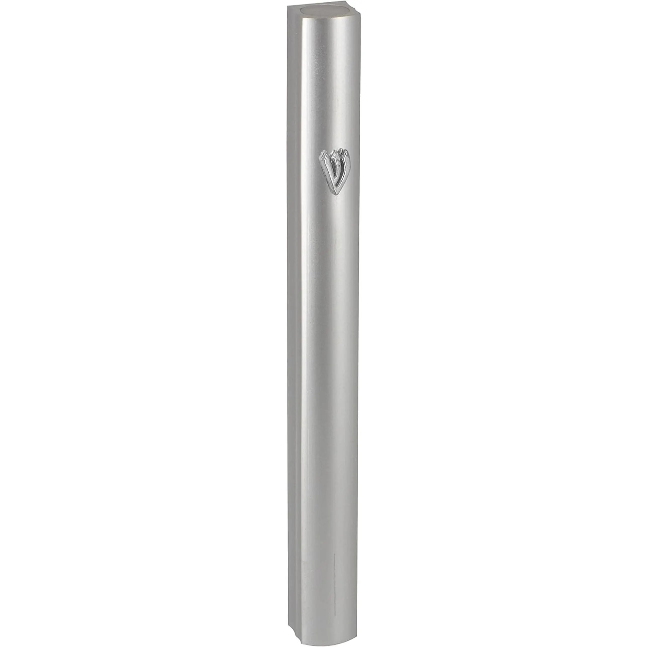 1-Piece Aluminum Door Mezuzah Case: Special Profile, No Holes, 4-Inch 10cm Hebrew Parchment Scroll Holder Box