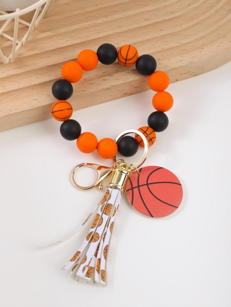 Baseball Design Tassel Decor Keychain, Cute Keychain for Women & Men, Fashion Keychain for Daily Clothing Decor, Trendy All-match & Exquisite Keychain for Birthday Gift, Keychain Pendant