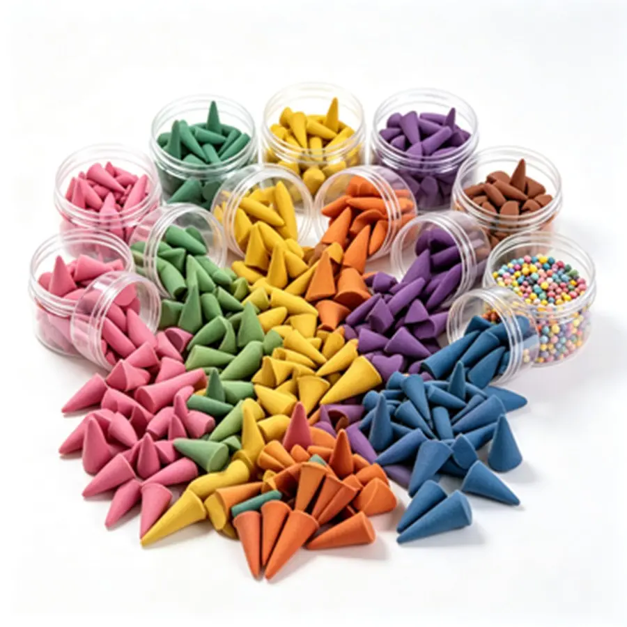 208pcs Mixed Tower Incense Cones, Long-Lasting Fragrance, Home Office Yoga Meditation Relaxation, Traditional Craftsmanship